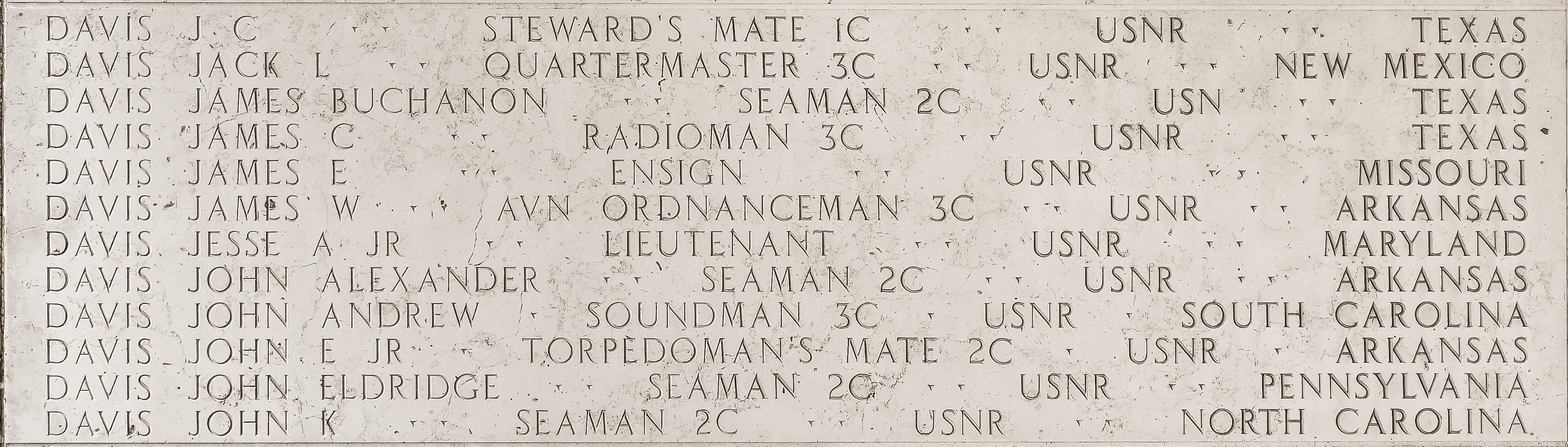 John E. Davis, Torpedoman's Mate Second Class